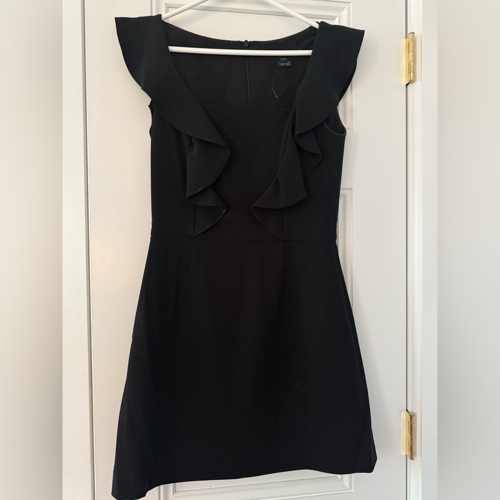 French Connection Black Ruffle Dress